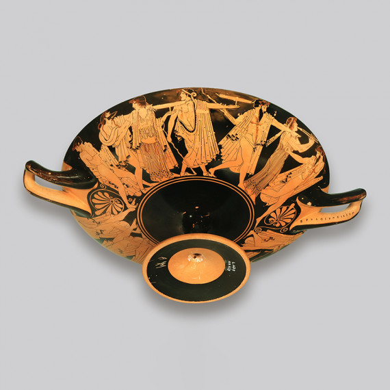 Außenbild einer Trinkschale des ›Brygos-Malers‹, um 480 v. Chr.